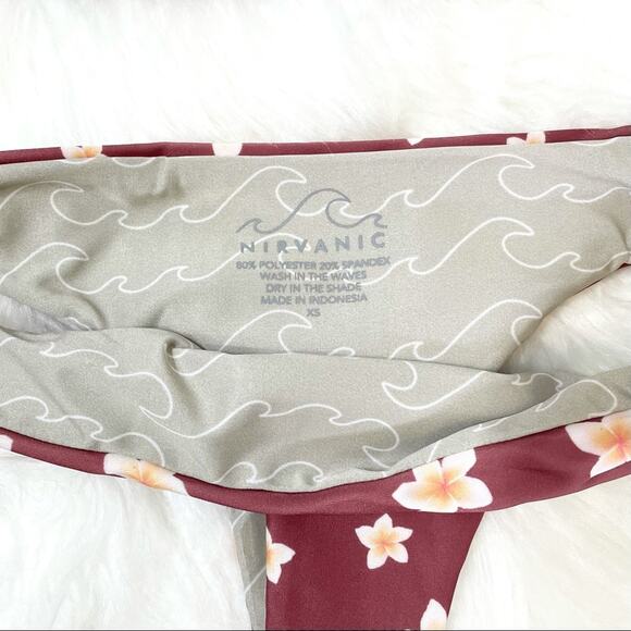 Nirvanic Kehlani Top & Paloma Bottom Plumeria Clay Swim Set Women’s Size XS $162 - Picture 3 of 6